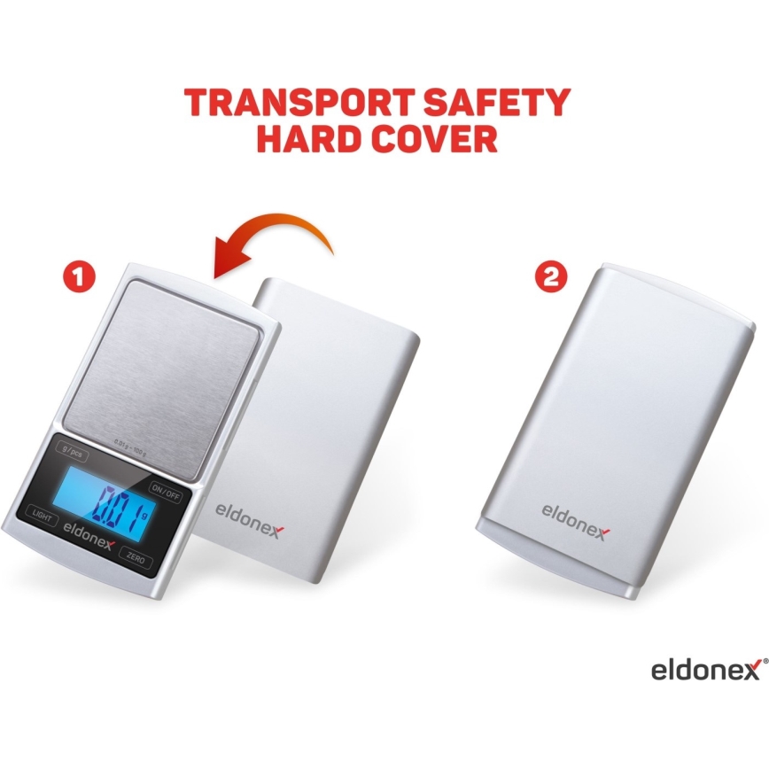 ELDONEX EKS-4040-SL - High precision scale 2xCR2032 silver
