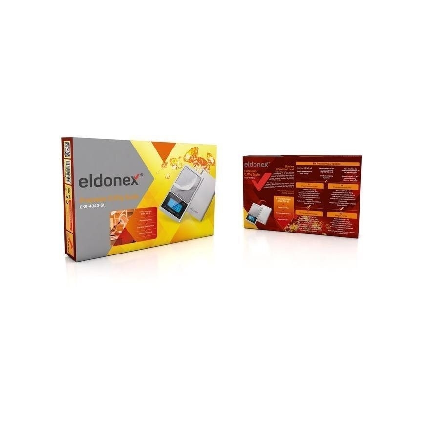 ELDONEX EKS-4040-SL - High precision scale 2xCR2032 silver