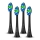 ELDONEX ETB-0002-BK - Set of 4 SENSITIVE Replacement Brush Heads for SonicPro Electric Toothbrush, Black
