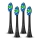 ELDONEX ETB-0002-BK - Set of 4 SENSITIVE replacement brush heads for SonicPro toothbrush, black