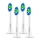 ELDONEX ETB-0002-WH - Pack of 4 Sensitive Replacement Brush Heads for SonicPro Toothbrush - White