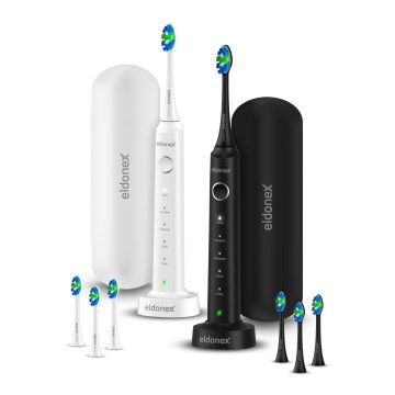 ELDONEX ETB-1010-BW - Set of 2 Sonic Toothbrushes SonicPro DuoPack IPX7 black + white