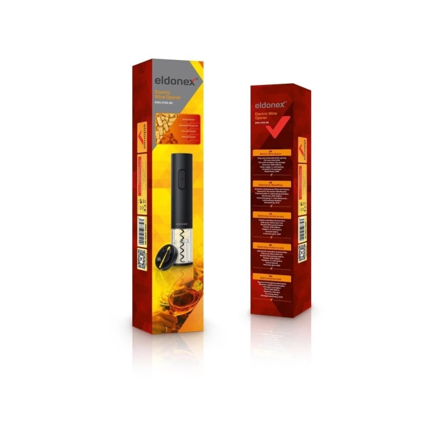 ELDONEX EWO-2100-BK - Electric wine opener 4xAA black