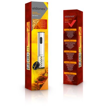 ELDONEX EWO-2200-SL - Electric wine opener 4xAA matte chrome
