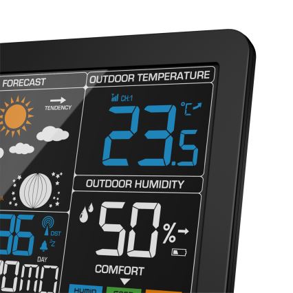 ELDONEX EWS-1010-BK - Weather station with LCD display 2xAAA black