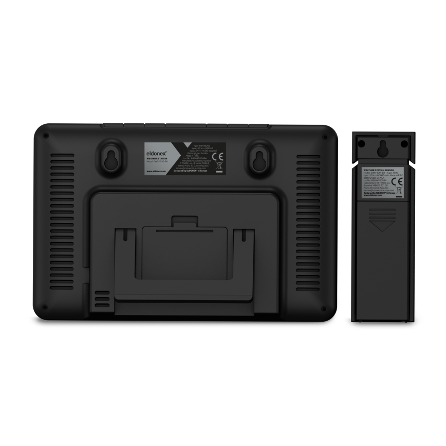 ELDONEX EWS-1010-BK - Weather station with LCD display 2xAAA black