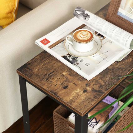 ELDUR Brown/Black Side Table