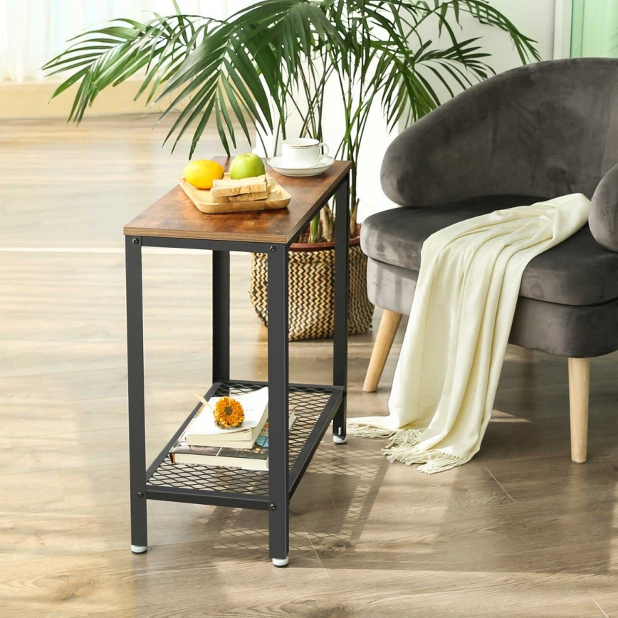 ELDUR Brown/Black Side Table