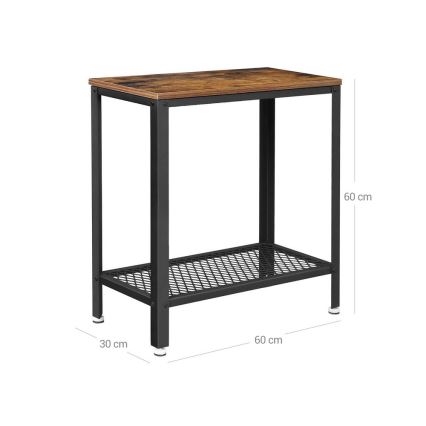 ELDUR Brown/Black Side Table