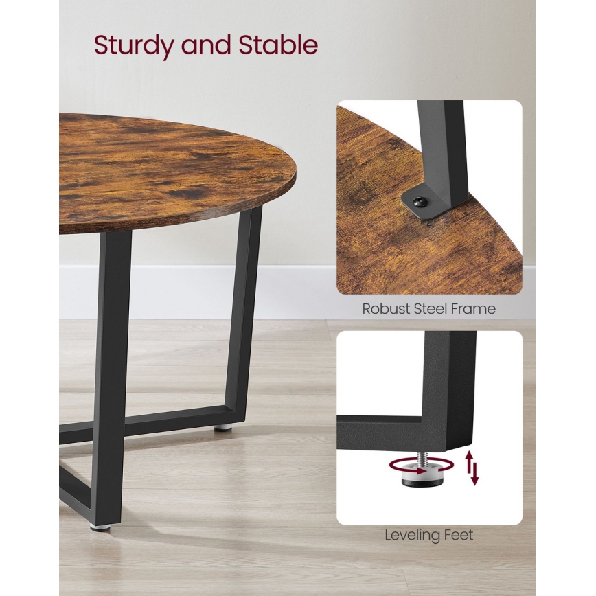 ELDUR Coffee Table Brown/Black
