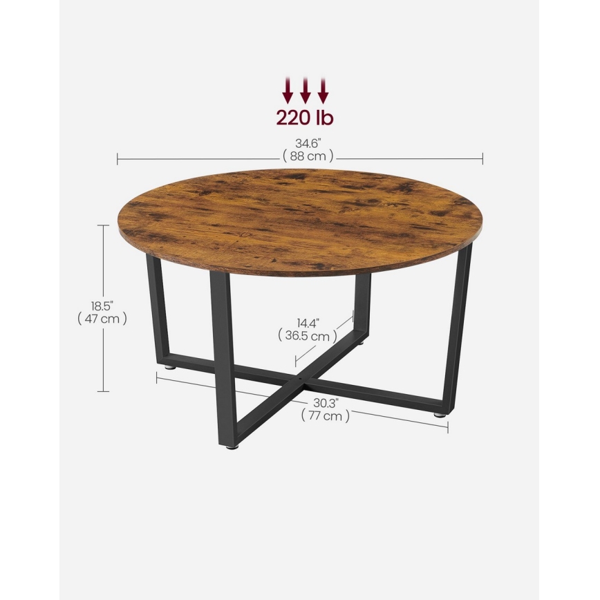 ELDUR Coffee Table Brown/Black