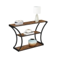 ELDUR Console Table, 120 x 30 cm, Brown/Black