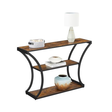 ELDUR Console Table, 120 x 30 cm, Brown/Black
