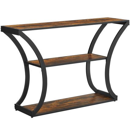 ELDUR Console Table, 120 x 30 cm, Brown/Black