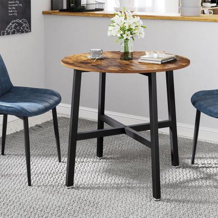 ELDUR Dining Table, Brown/Black