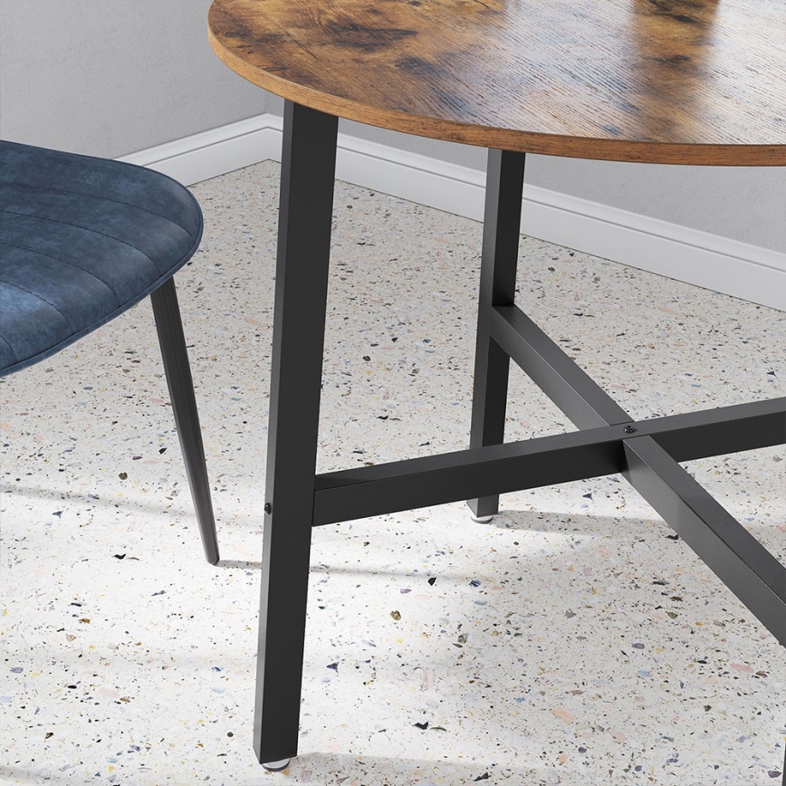 ELDUR Dining Table, Brown/Black