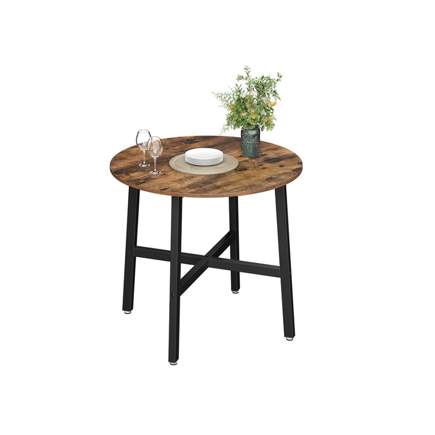ELDUR Dining Table, Brown/Black