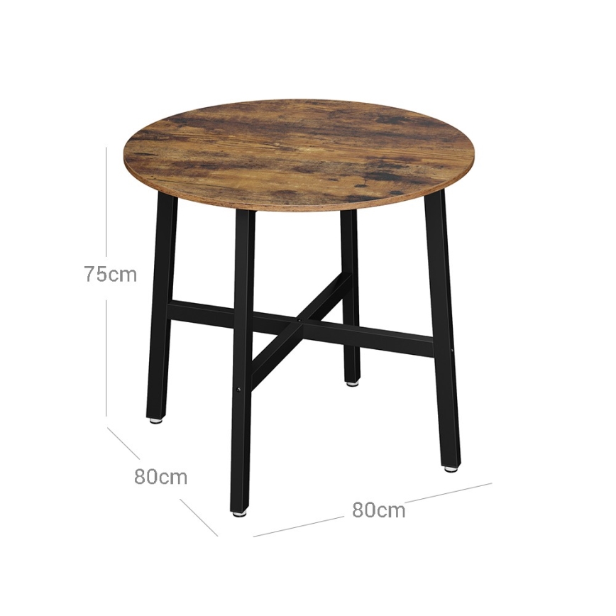 ELDUR Dining Table, Brown/Black