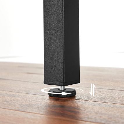 ELDUR Extendable Dining Table, Brown/Black