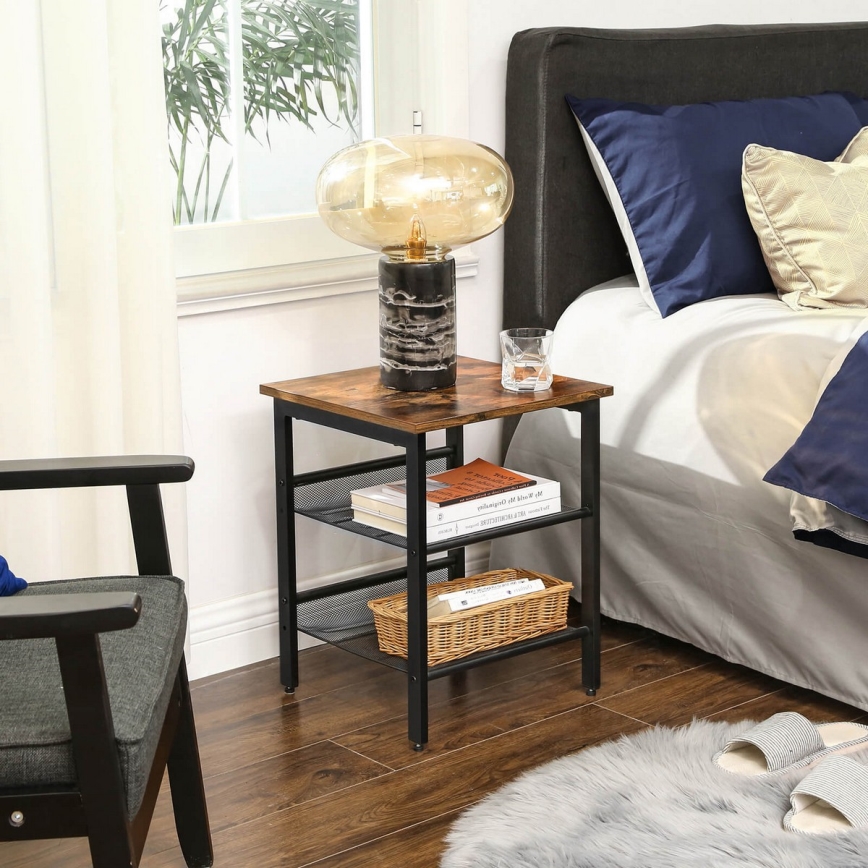 ELDUR Side Table Brown/Black