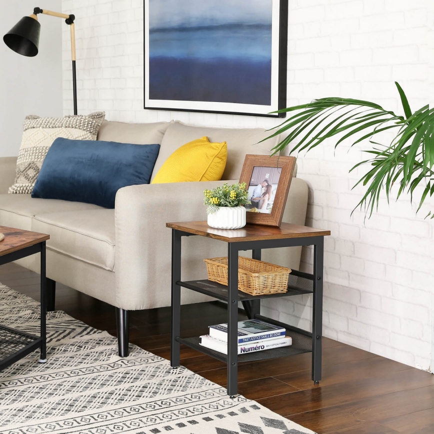 ELDUR Side Table Brown/Black