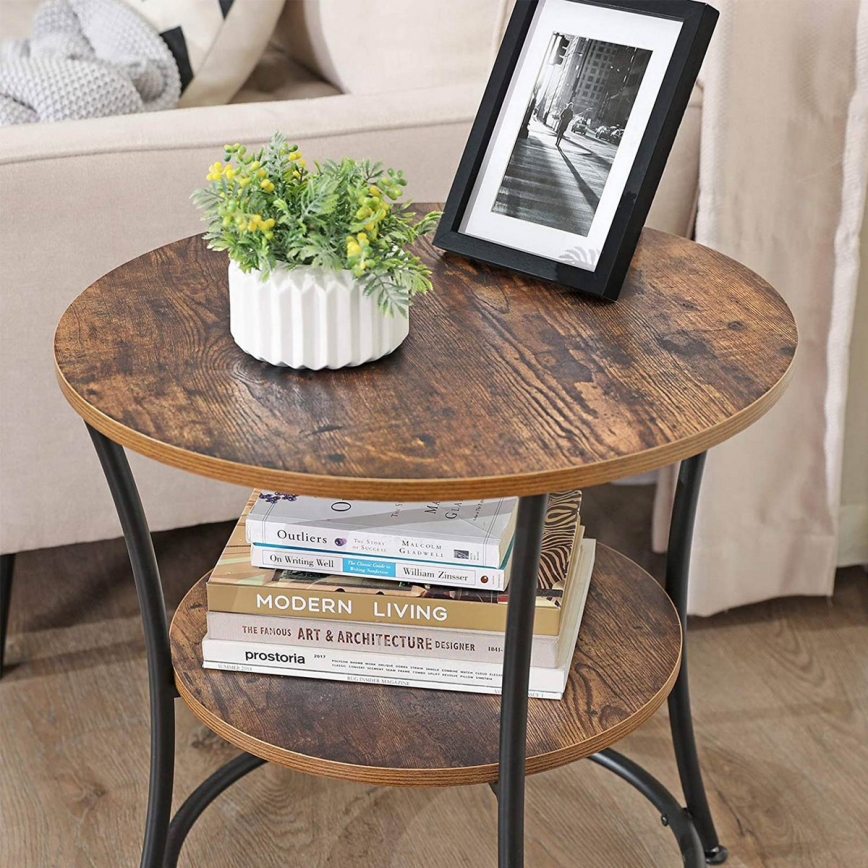 ELDUR Side Table Brown/Black