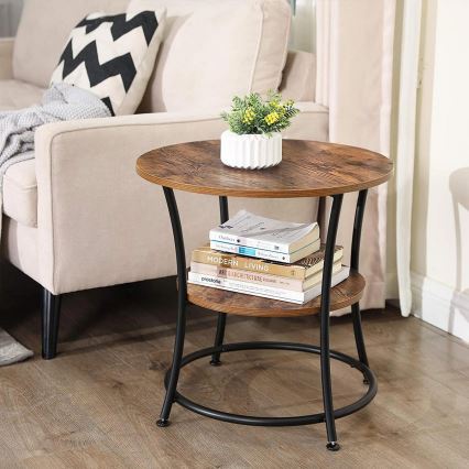 ELDUR Side Table Brown/Black