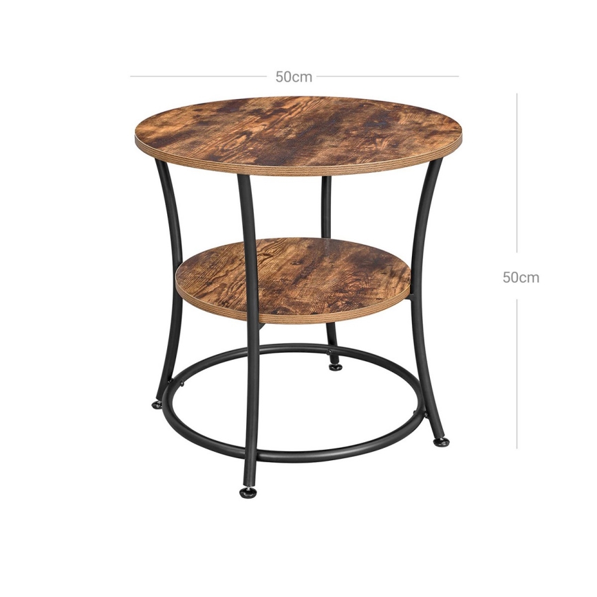 ELDUR Side Table Brown/Black