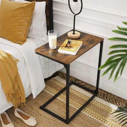 ELDUR Side Table, Brown/Black