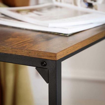 ELDUR Side Table, Brown/Black