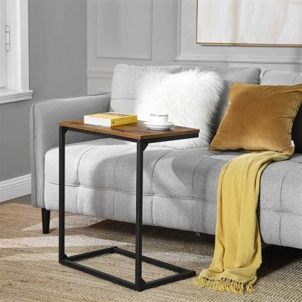 ELDUR Side Table, Brown/Black