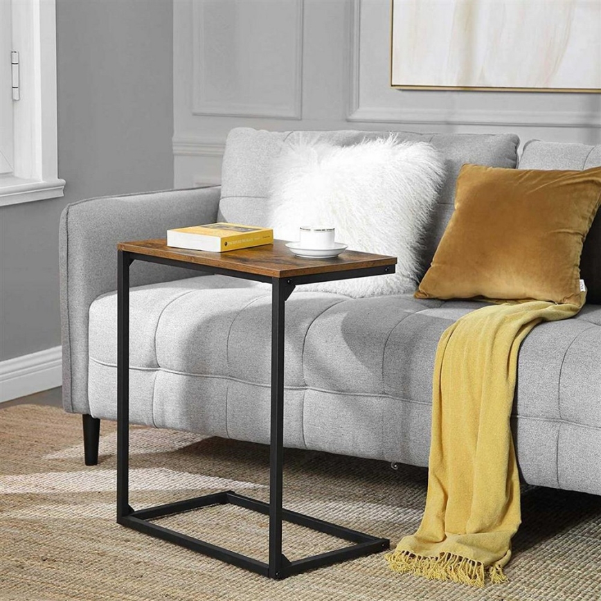 ELDUR Side Table, Brown/Black