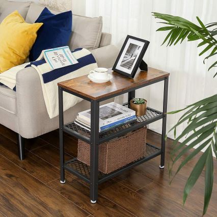 ELDUR Side Table, Brown/Black