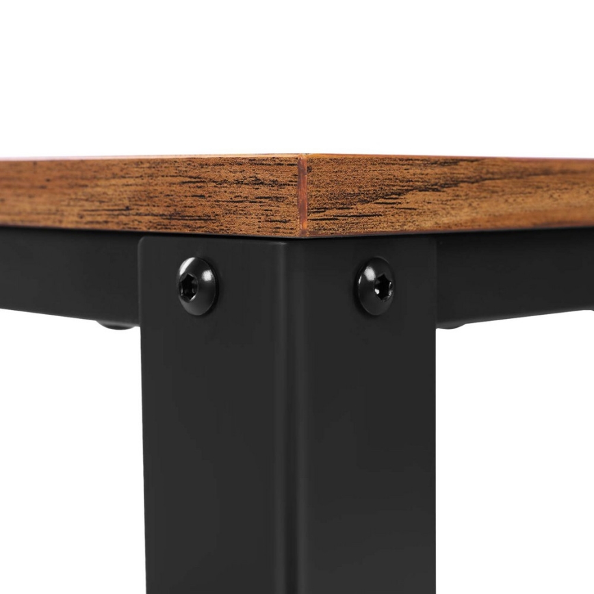 ELDUR Side Table, Brown/Black