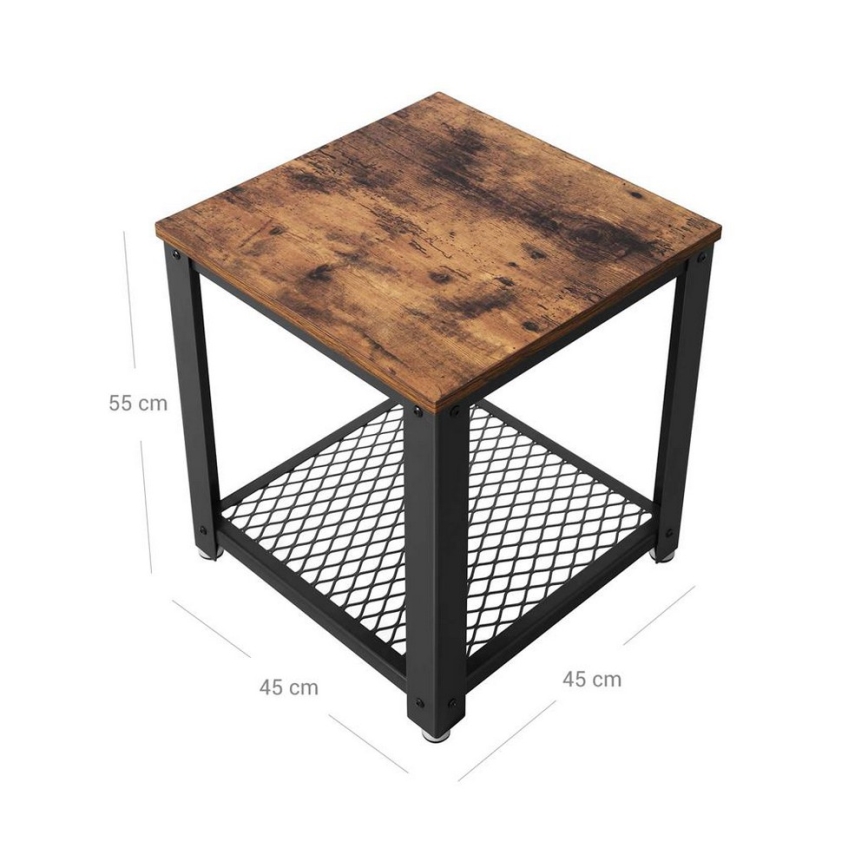 ELDUR Side Table, Brown/Black
