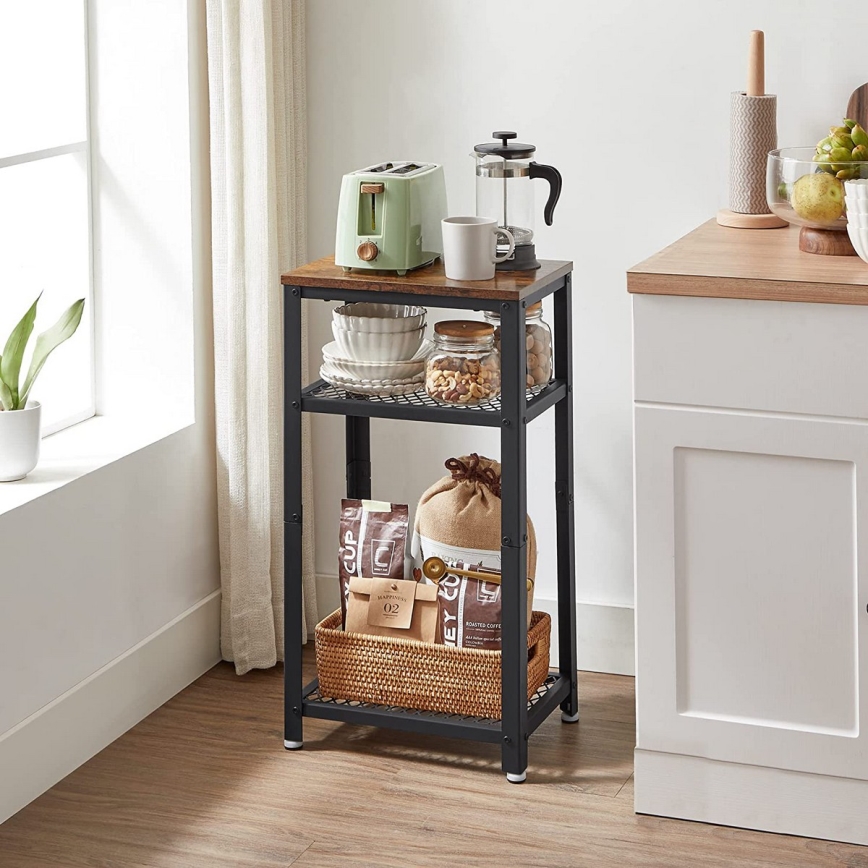 ELDUR Side Table, Brown/Black