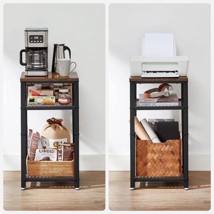 ELDUR Side Table, Brown/Black