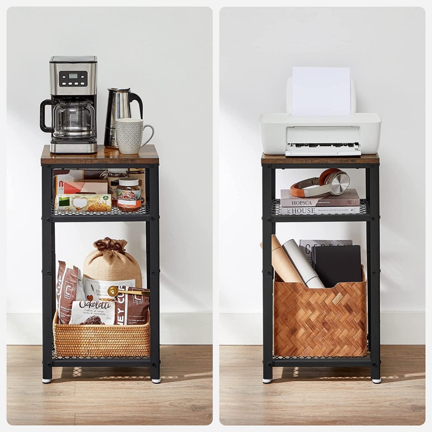 ELDUR Side Table, Brown/Black
