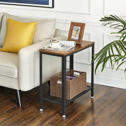ELDUR Side Table, Brown/Black