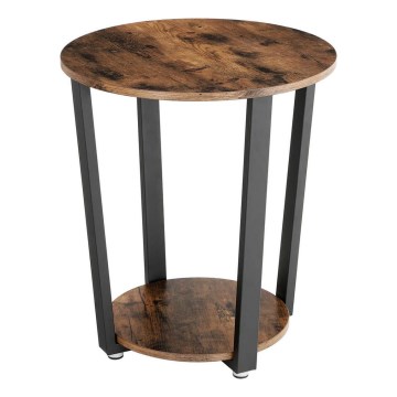 ELDUR Side Table, Brown/Black