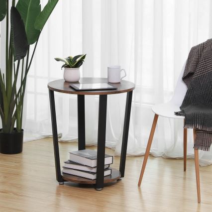 ELDUR Side Table — Brown/Black