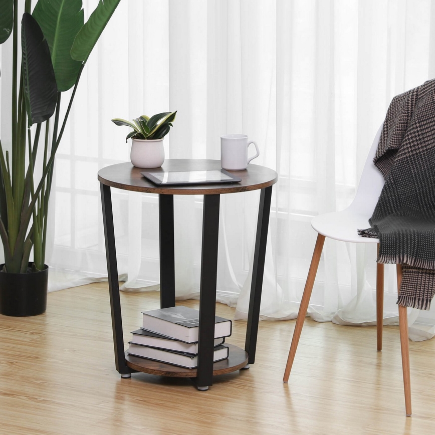 ELDUR Side Table — Brown/Black