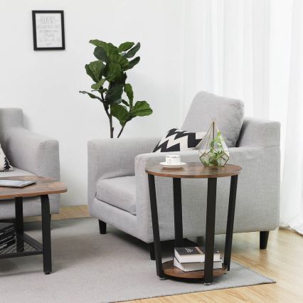 ELDUR Side Table — Brown/Black