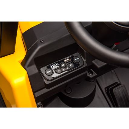 Electric car CAT 60W/7500 mAh yellow/black + remote control