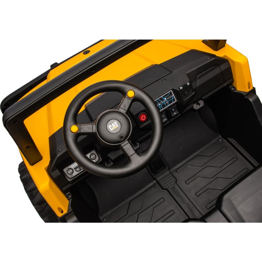 Electric car CAT 60W/7500 mAh yellow/black + remote control
