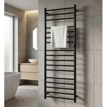 Electric Heated Towel Rail 60x168 cm 285W Stainless Steel/Black