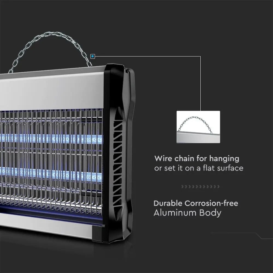 Electric insect zapper 2x10W/230V 80 m²