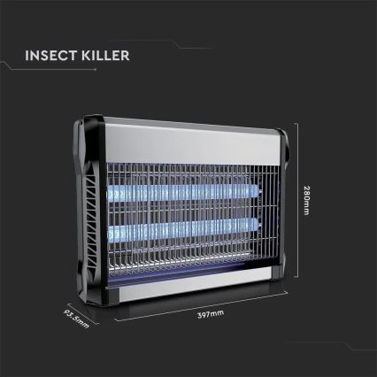 Electric insect zapper 2x10W/230V 80 m²
