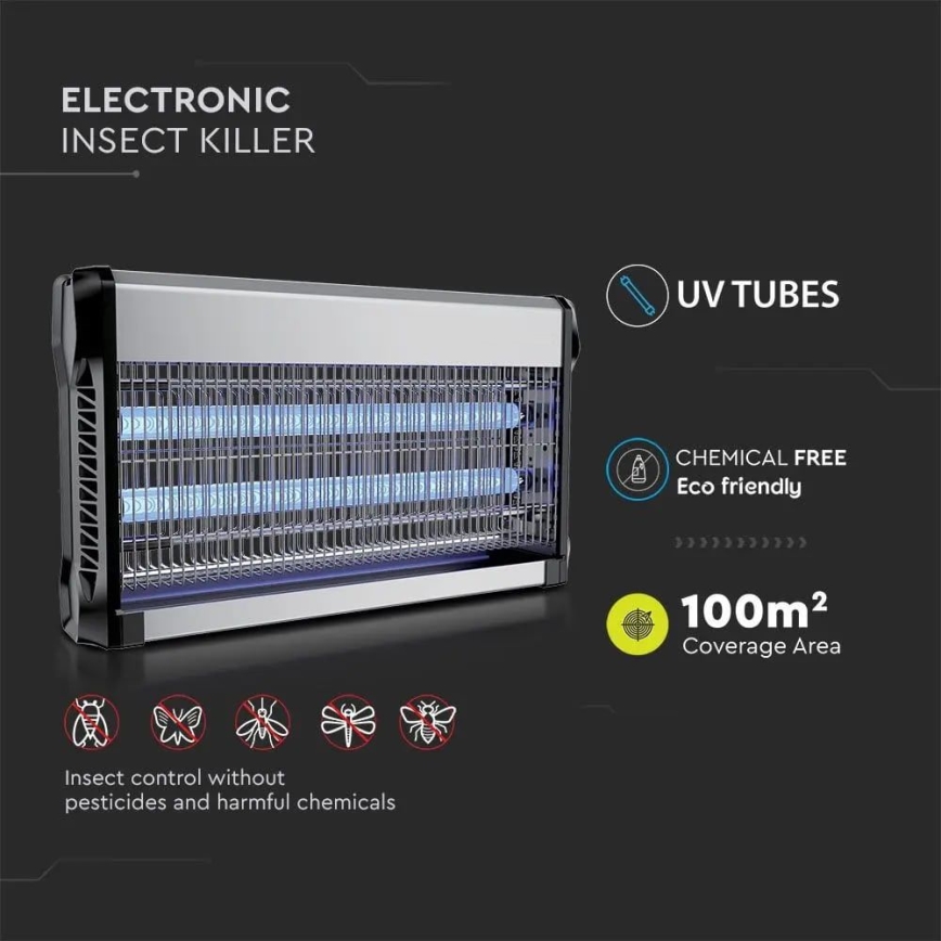 Electric insect zapper 2x15W/230V 100m2