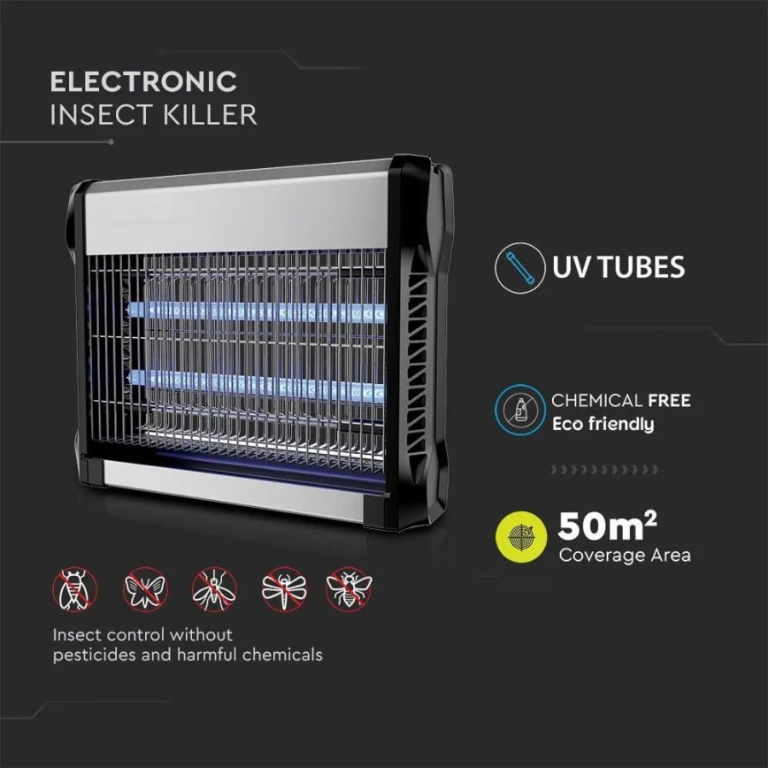 Electric insect zapper 2x8W/230V 50 m²